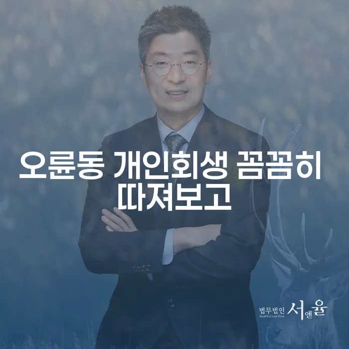 오륜동 개인회생 꼼꼼히 따져보고