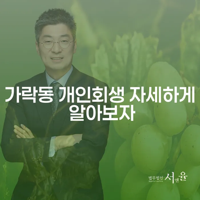 가락동 개인회생 자세하게 알아보자