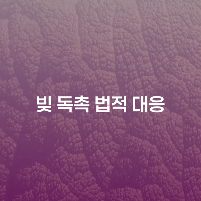 빚 독촉 법적 대응, 어떻게 해야 할까?